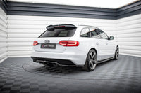 Maxton Design středový spoiler pod zadní nárazník s žebrováním pro Audi A4 B8 Competition Facelift, černý lesklý plast ABS, Avant