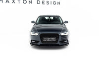 Maxton Design spoiler pod přední nárazník ver.1 pro Audi A4 B8 Facelift, černý lesklý plast ABS