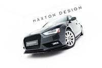 Maxton Design spoiler pod přední nárazník ver.1 pro Audi A4 B8 Facelift, černý lesklý plast ABS