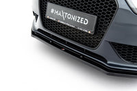 Maxton Design spoiler pod přední nárazník ver.1 pro Audi A4 B8 Facelift, černý lesklý plast ABS