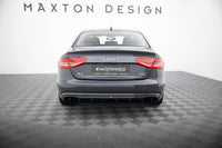 Maxton Design vložka zadního nárazníku pro Audi A4 B8 FL, černý lesklý plast ABS, Sedan / Avant