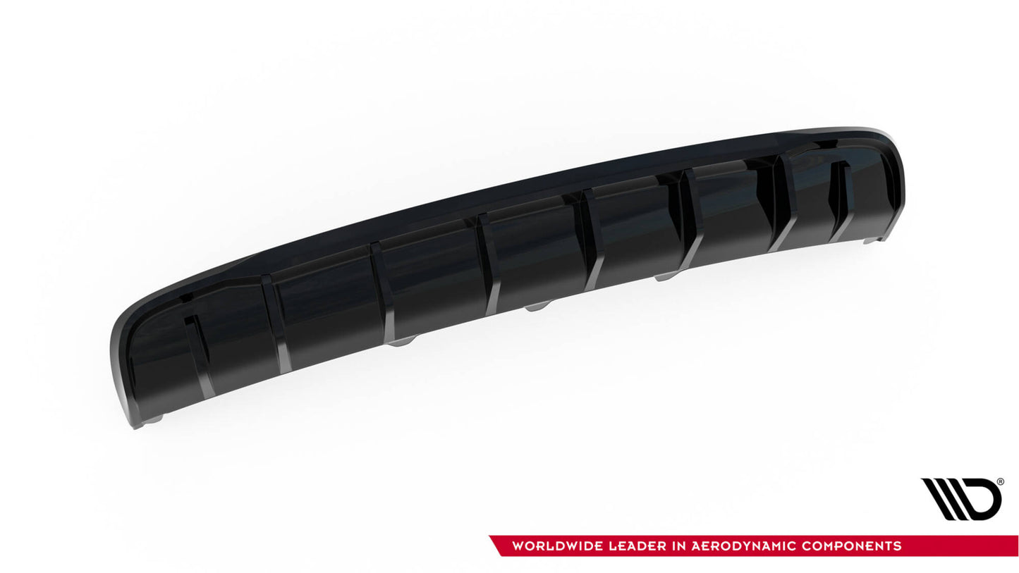 Maxton Design vložka zadního nárazníku pro Audi A4 B8 FL, černý lesklý plast ABS, Sedan / Avant
