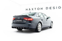 Maxton Design vložka zadního nárazníku pro Audi A4 B8 FL, černý lesklý plast ABS, Sedan/Avant, verze s dvojitou koncovkou na jedné straně