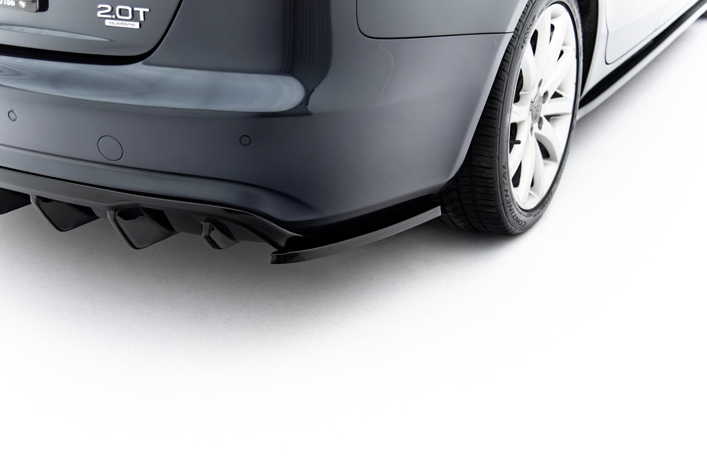 Maxton Design boční difuzory pod zadní nárazník pro Audi A4 B8 FL, černý lesklý plast ABS, Sedan / Avant