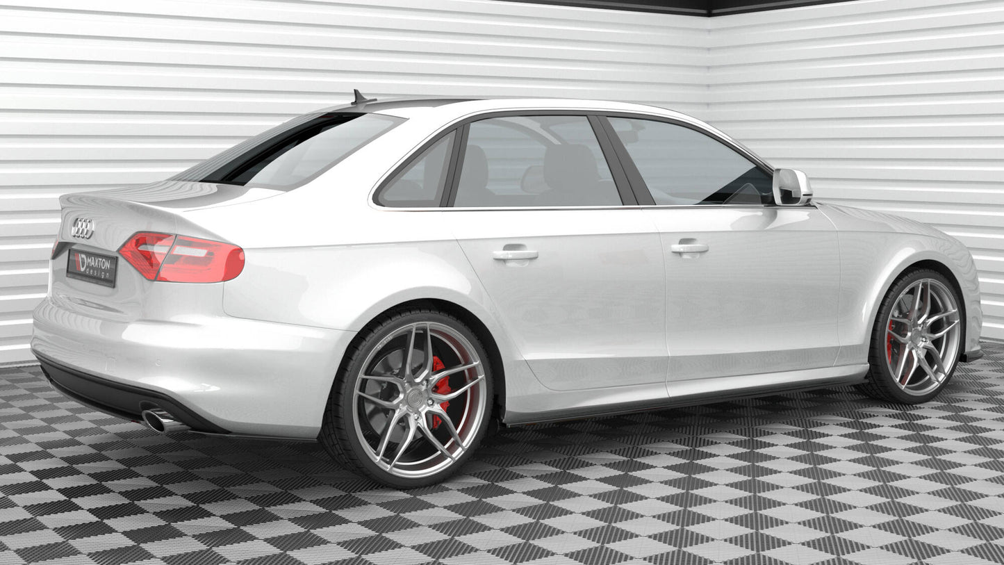 Maxton Design středový spoiler pod zadní nárazník pro Audi A4 B8 FL, černý lesklý plast ABS, Sedan/Avant S-Line