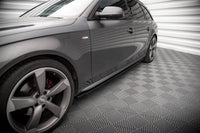 Maxton Design difuzory pod boční prahy ver.2 pro Audi A4 B8, B8 FL, černý lesklý plast ABS, Sedan/Avant