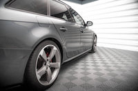 Maxton Design difuzory pod boční prahy ver.2 pro Audi A4 B8, B8 FL, černý lesklý plast ABS, Sedan/Avant