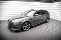 Maxton Design difuzory pod boční prahy ver.2 pro Audi A4 B8, B8 FL, černý lesklý plast ABS, Sedan/Avant