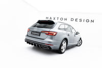 Maxton Design vložka zadního nárazníku pro Audi A4 B9, černý lesklý plast ABS, Avant / Sedan, vč. S-Line