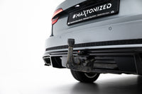 Maxton Design vložka zadního nárazníku pro Audi A4 B9, černý lesklý plast ABS, Avant / Sedan, vč. S-Line