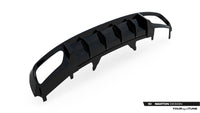 Maxton Design vložka zadního nárazníku pro Audi A4 B9, černý lesklý plast ABS, Avant / Sedan, vč. S-Line