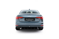 Maxton Design vložka zadního nárazníku ver.2 pro Audi A4 B9, černý lesklý plast ABS, S-Line Sedan, S-Line Avant
