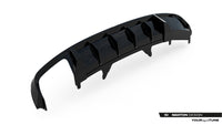 Maxton Design vložka zadního nárazníku ver.2 pro Audi A4 B9, černý lesklý plast ABS, S-Line Sedan, S-Line Avant