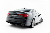 Maxton Design vložka zadního nárazníku pro Audi A4 B9, černý lesklý plast ABS, Avant / Sedan