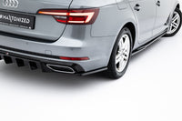 Maxton Design boční difuzory pod zadní nárazník pro Audi A4 B9, černý lesklý plast ABS, Avant / Sedan, vč. S-Line