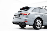 Maxton Design boční difuzory pod zadní nárazník pro Audi A4 B9, černý lesklý plast ABS, Avant / Sedan, vč. S-Line