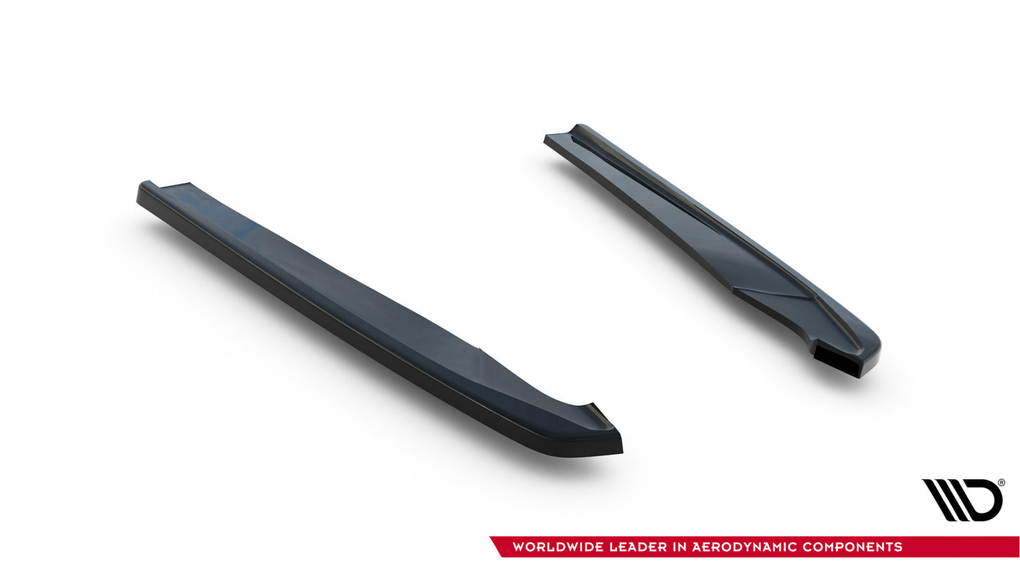 Maxton Design boční difuzory pod zadní nárazník pro Audi A4 B9, černý lesklý plast ABS, Avant / Sedan, vč. S-Line