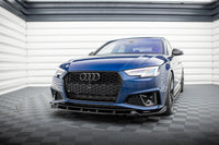 Maxton Design spoiler pod přední nárazník pro Audi A4 B9 Competition, černý lesklý plast ABS