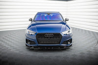 Maxton Design spoiler pod přední nárazník pro Audi A4 B9 Competition, černý lesklý plast ABS