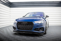 Maxton Design spoiler pod přední nárazník ver.2 pro Audi A4 B9 Competition, černý lesklý plast ABS