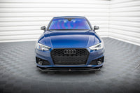 Maxton Design spoiler pod přední nárazník ver.2 pro Audi A4 B9 Competition, černý lesklý plast ABS