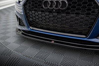 Maxton Design spoiler pod přední nárazník ver.2 pro Audi A4 B9 Competition, černý lesklý plast ABS