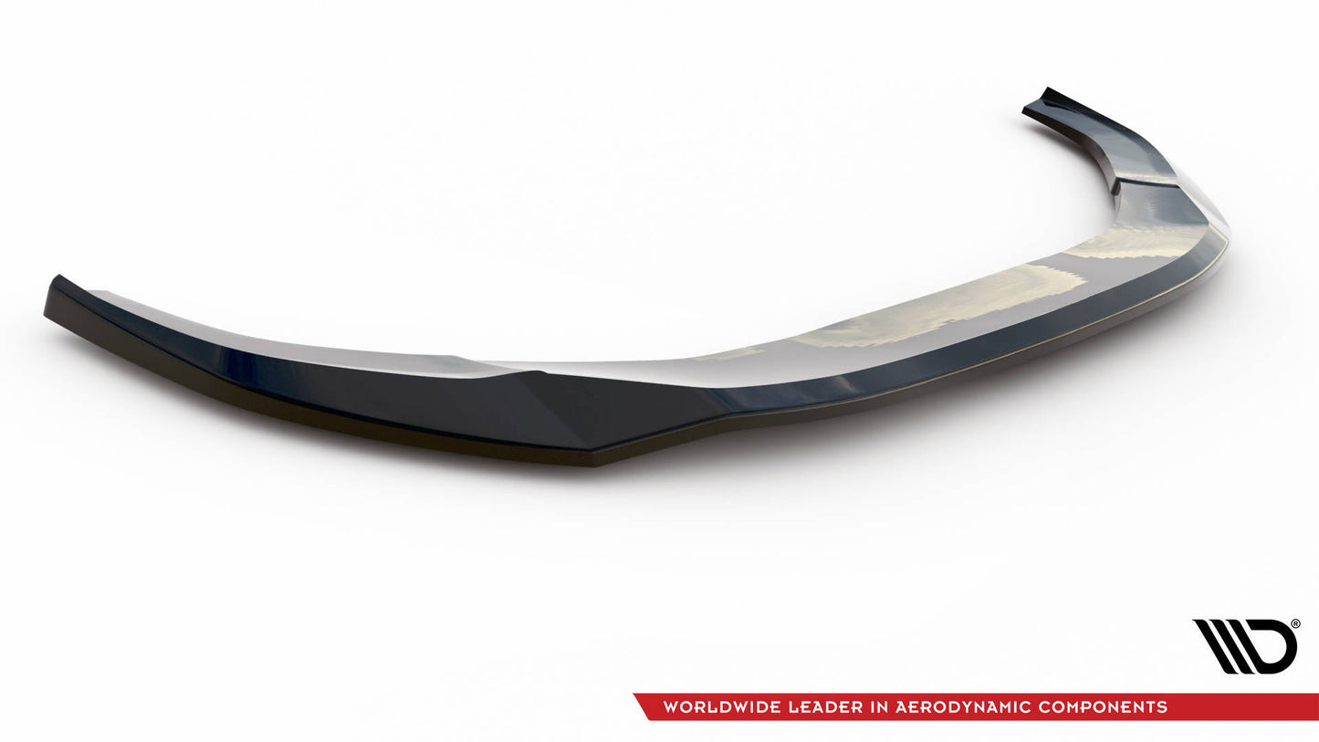 Maxton Design spoiler pod přední nárazník ver.2 pro Audi A4 B9 Competition, černý lesklý plast ABS