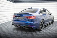 Maxton Design boční difuzory pod zadní nárazník pro Audi A4 B9 Competition, černý lesklý plast ABS