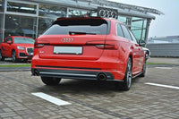 Maxton Design středový spoiler zadního nárazníku pro Audi A4 B9, černý lesklý plast ABS