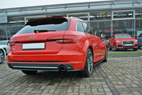 Maxton Design boční difuzory pod zadní nárazník pro Audi A4 B9, černý lesklý plast ABS, S-Line Avant