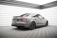 Maxton Design prodloužení spoileru pro Audi A4 B9, černý lesklý plast ABS, sedan