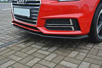 Maxton Design spoiler pod přední nárazník ver.2 pro Audi A4 B9, černý lesklý plast ABS, S-Line