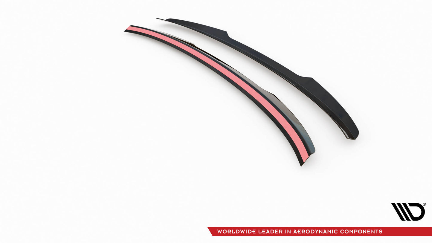 Maxton Design prodloužení spoileru pro Audi A4 B9 FL, černý lesklý plast ABS