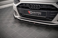 Maxton Design spoiler pod přední nárazník pro Audi A4 B9 FL, černý lesklý plast ABS