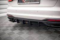 Maxton Design vložka zadního nárazníku pro Audi A4 B9 FL, černý lesklý plast ABS