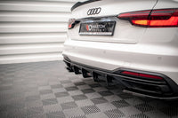 Maxton Design vložka zadního nárazníku pro Audi A4 B9 FL, černý lesklý plast ABS