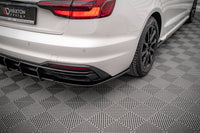 Maxton Design boční difuzory pod zadní nárazník pro Audi A4 B9 FL, černý lesklý plast ABS