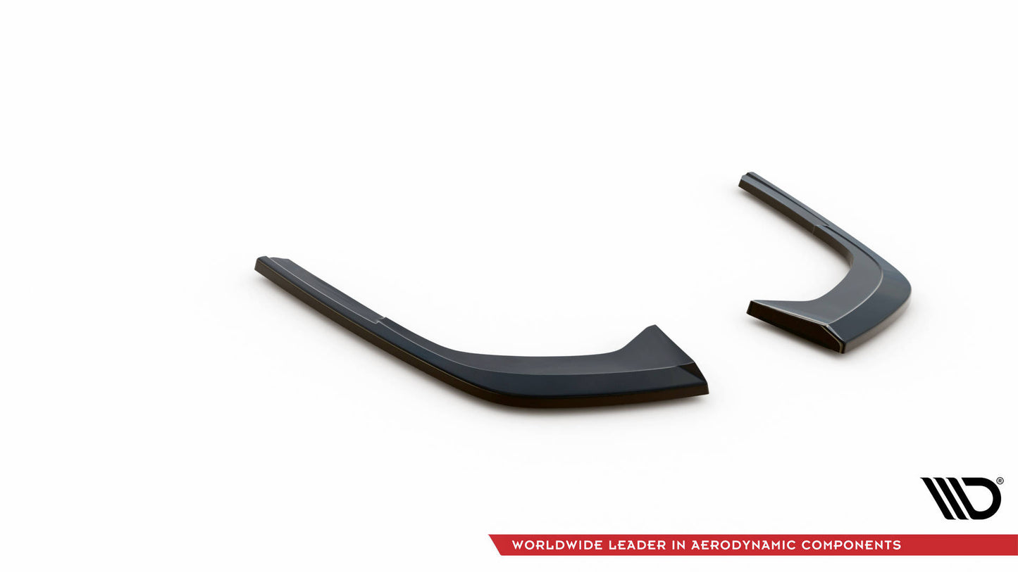 Maxton Design boční difuzory pod zadní nárazník pro Audi A4 B9 FL, černý lesklý plast ABS