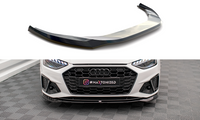 Maxton Design spoiler pod přední nárazník ver.2 pro Audi A4 B9 FL, černý lesklý plast ABS, S-Line