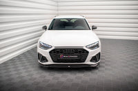 Maxton Design spoiler pod přední nárazník ver.2 pro Audi A4 B9 FL, černý lesklý plast ABS, S-Line