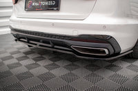 Maxton Design středový spoiler pod zadní nárazník s žebrováním pro Audi A4 B9 FL, černý lesklý plast ABS, S-Line