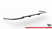 Maxton Design středový spoiler pod zadní nárazník s žebrováním pro Audi A4 B9 FL, černý lesklý plast ABS, S-Line