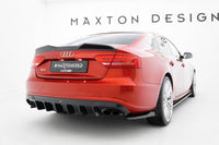 Maxton Design prodloužení spoileru 3d pro Audi A5 8T FL, černý lesklý plast ABS, Sportback S-Line