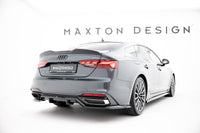 Maxton Design prodloužení spoileru 3d pro Audi A5 F5 Facelift, černý lesklý plast ABS, S-Line Sportback/Sportback