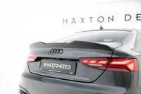 Maxton Design prodloužení spoileru 3d pro Audi A5 F5 Facelift, černý lesklý plast ABS, S-Line Sportback/Sportback
