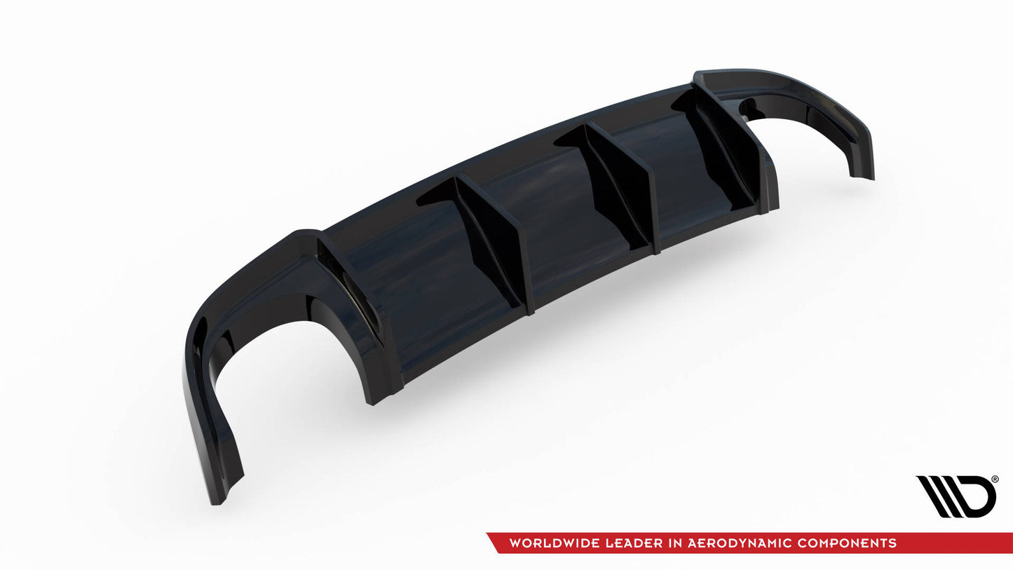 Maxton Design vložka zadního nárazníku pro Audi RS4 B7, černý lesklý plast ABS