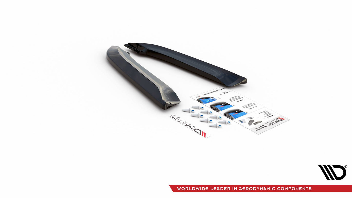 Maxton Design boční difuzory pod zadní nárazník ver.1 pro Audi RS4 B7, černý lesklý plast ABS