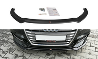 Maxton Design spoiler pod přední nárazník ver.2 pro Audi A3, S3 8V FL Facelift, černý lesklý plast ABS