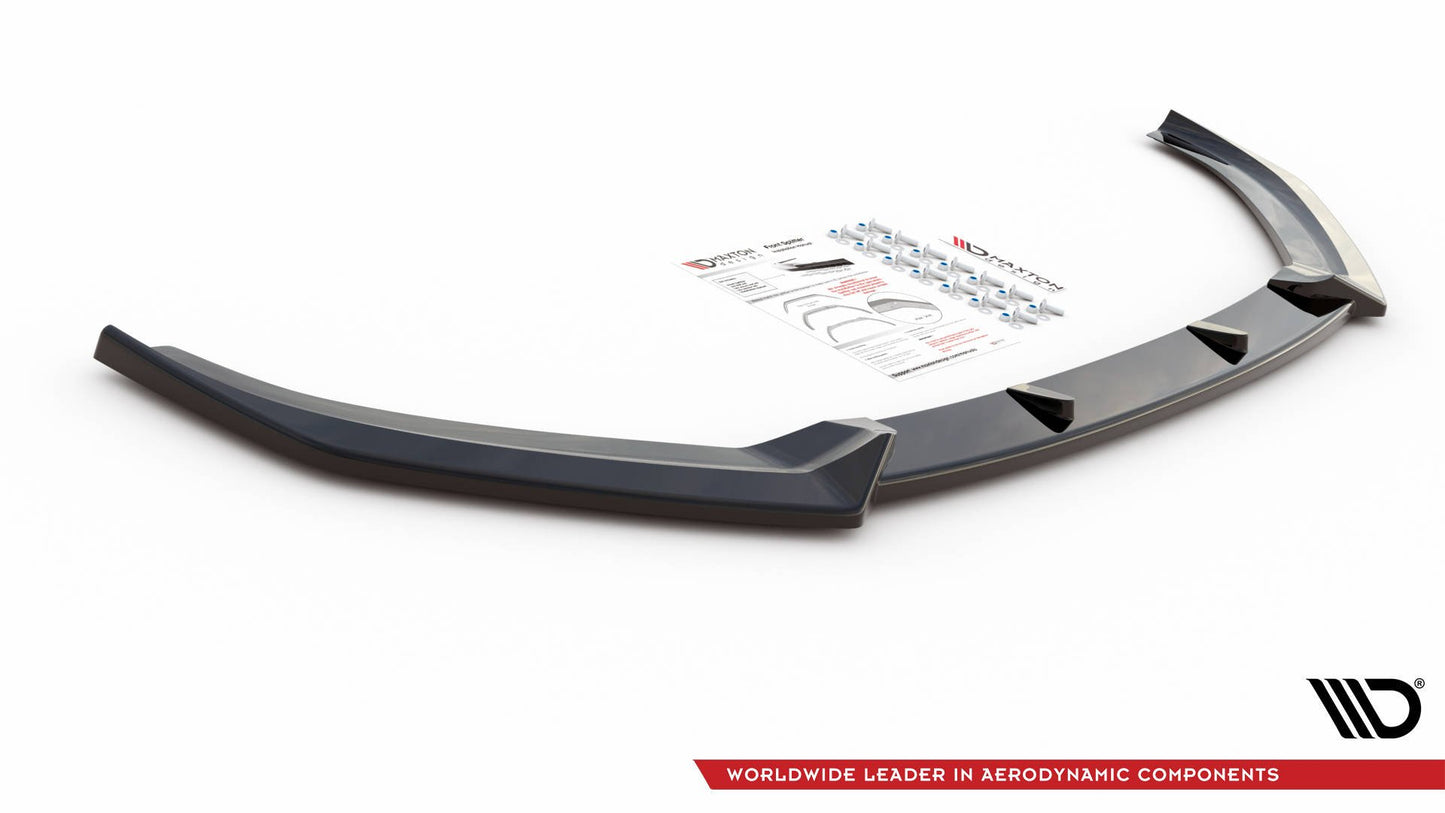 Maxton Design spoiler pod přední nárazník ver.3 pro Audi A3, S3 8V FL, černý lesklý plast ABS