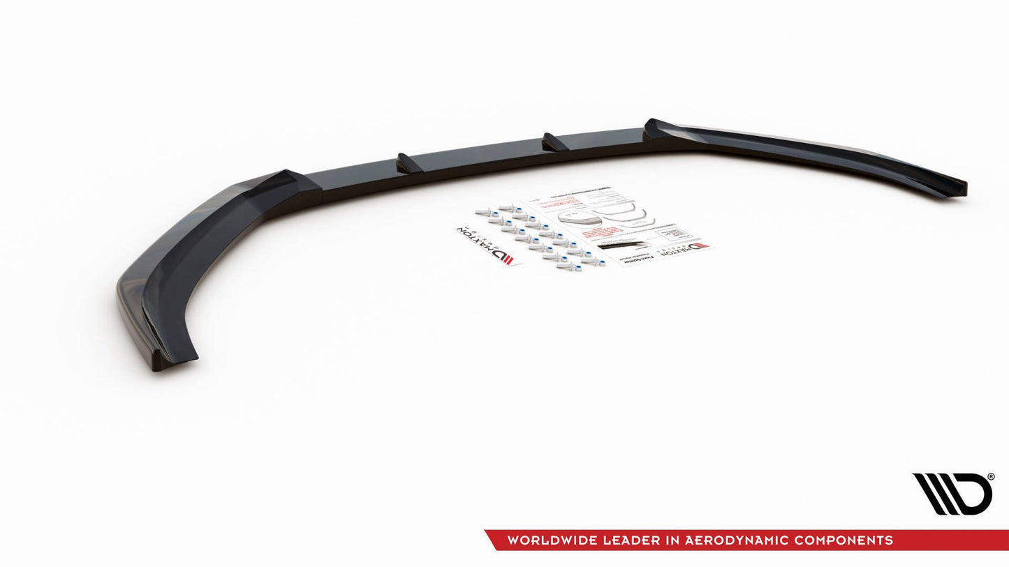 Maxton Design spoiler pod přední nárazník ver.3 pro Audi A3, S3 8V FL, černý lesklý plast ABS